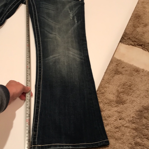 Miss me jeans boot cut hemmed short bling pockets sequins 29 - Picture 12 of 12